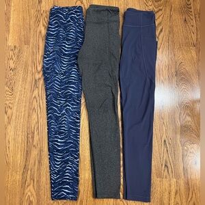 Athleta Girl Leggings Lot 3 XL 14 High Rise Athletic Yoga Pants